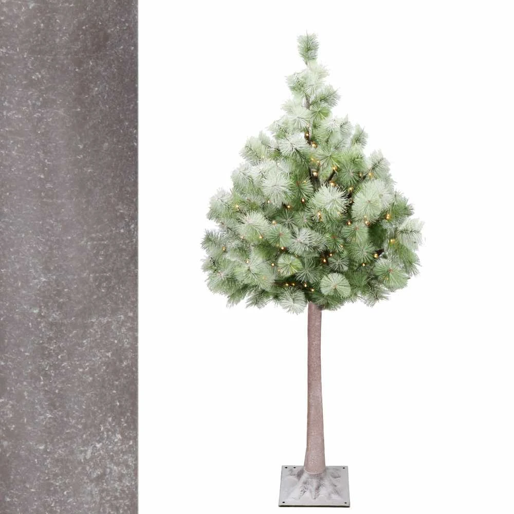 Dirbtinė Kalėdų eglutė su apšvietimu Springos CL0860, 128 LED, 150 cm, su sniego efektu