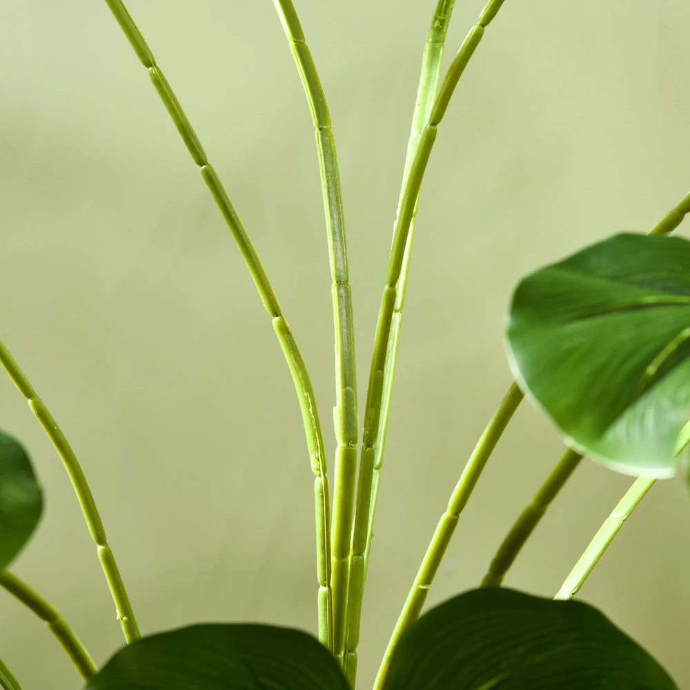 Dirbtinis augalas HOMCOM, dirbtinė Monstera Deliciosa, 180 cm aukščio dirbtinis medis su 24 šakomis, kambarinis augalas, dekoratyvinis augalas patalpoms, žalias