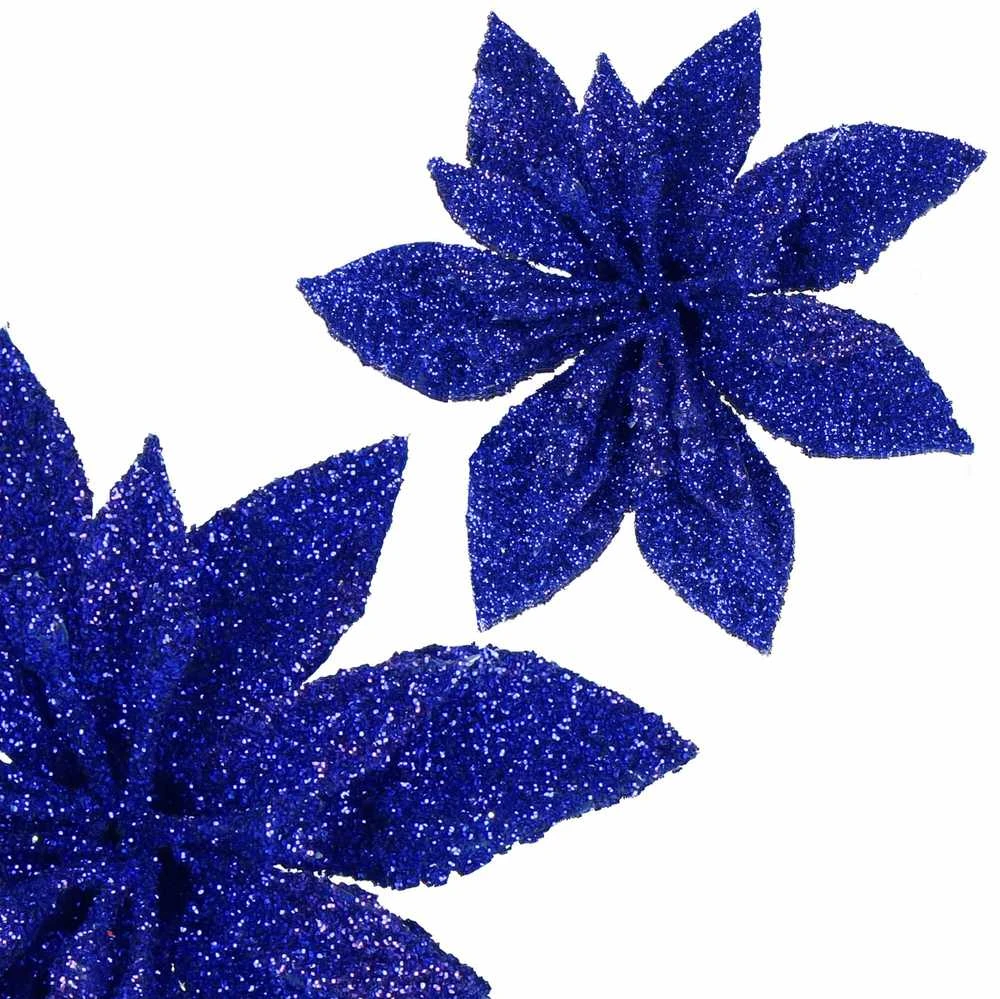 Dirbtinė puansetija Springos tamsiai mėlyna, 8 cm