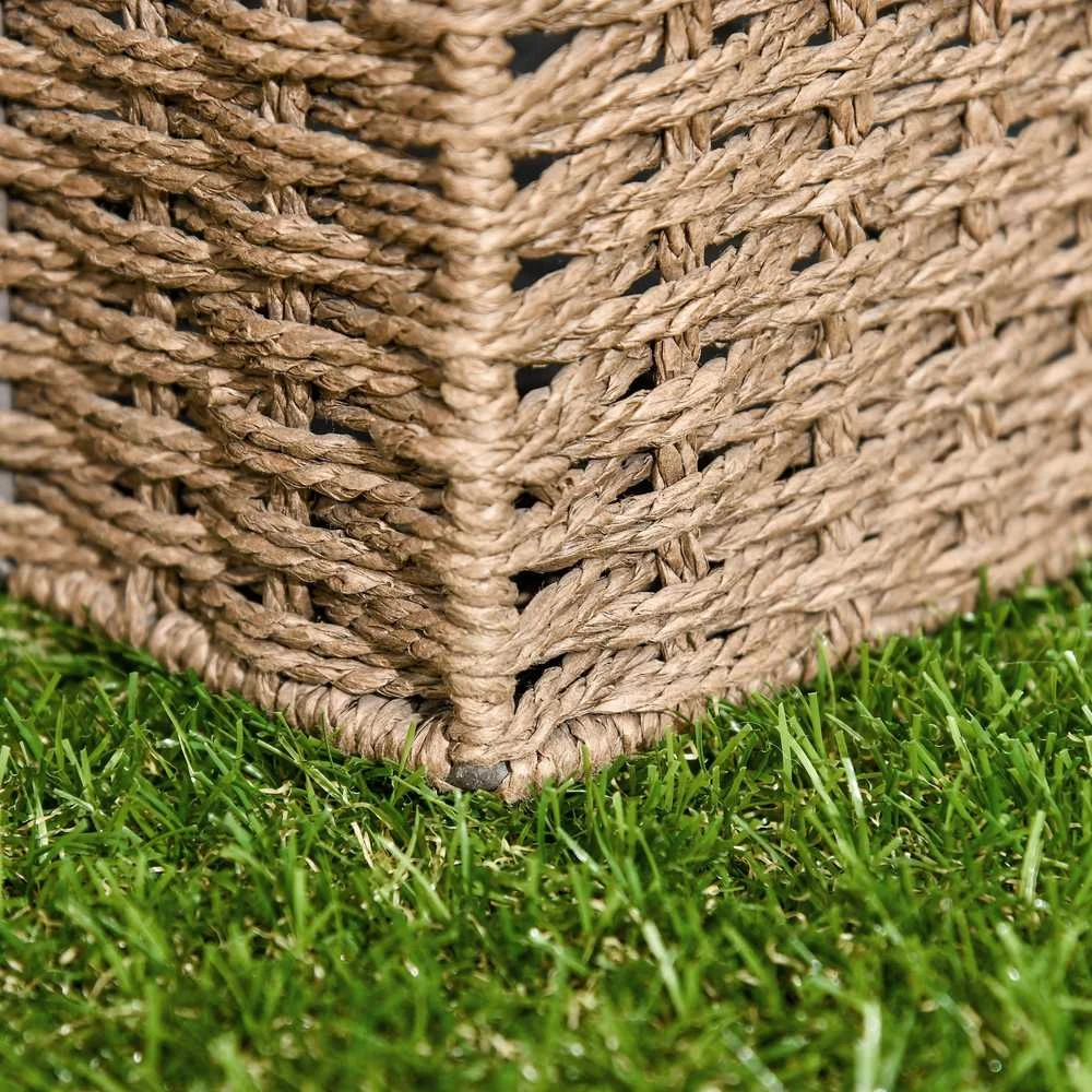 Outsunny dirbtinė žolė, 10 vnt., žolės kilimėliai, dirbtinė veja balkonui, sodui, 25 mm, plastikas, tamsiai žalia, 30 x 30 cm