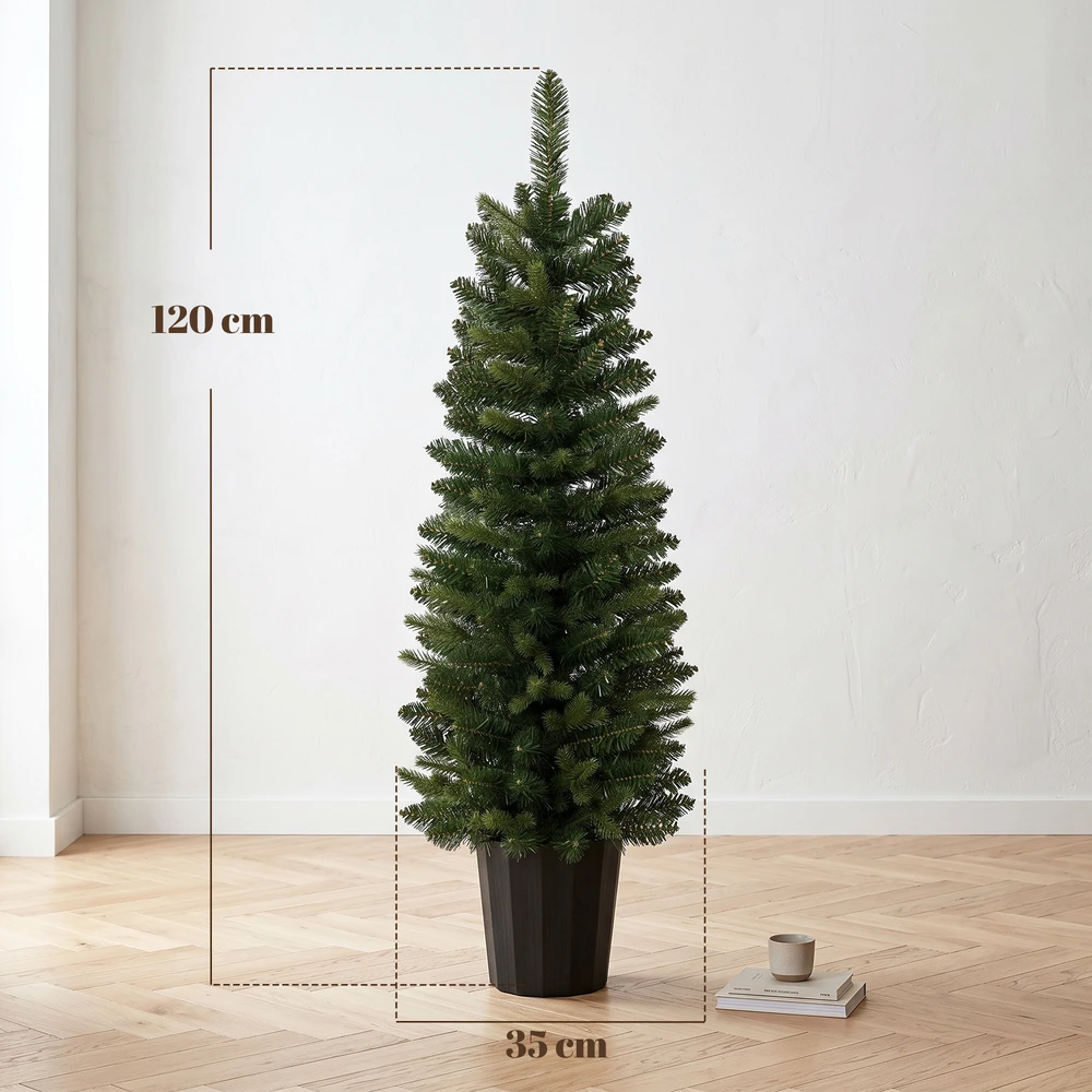 Dirbtinės kalėdinės eglutės su 170 šakelių galiukų, žalios, 120 cm, 2 vnt.