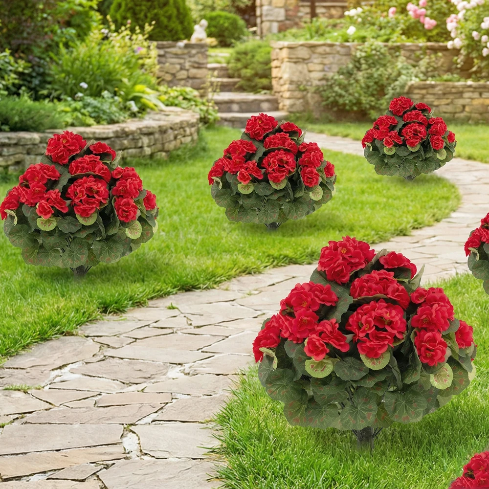 Dirbtinės pelargonijos 57 x 33 cm 2 vnt.