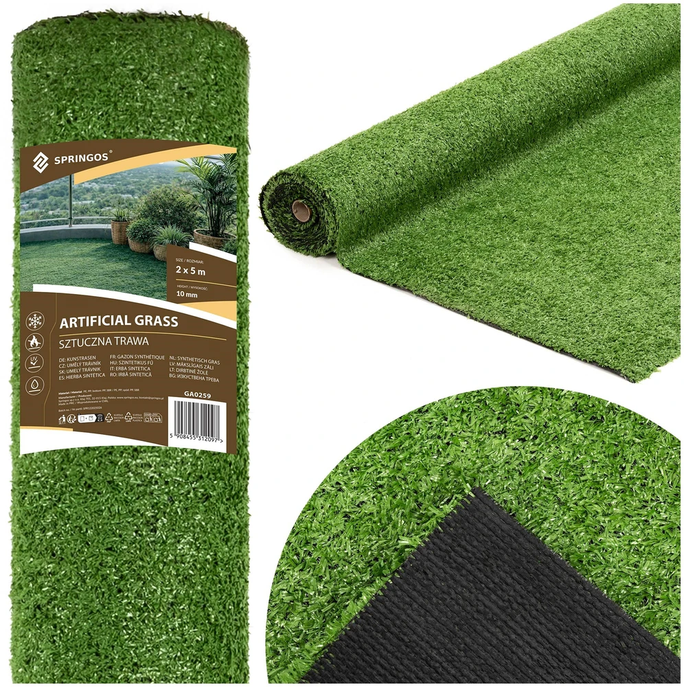 Springos Dirbtinės žolės ritinys 2x5 m