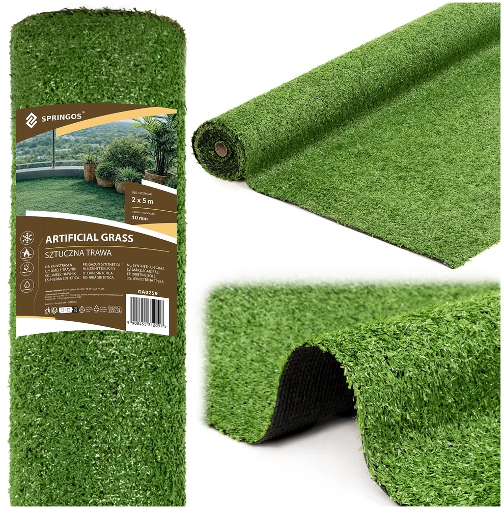 Springos Dirbtinės žolės ritinys 2x5 m