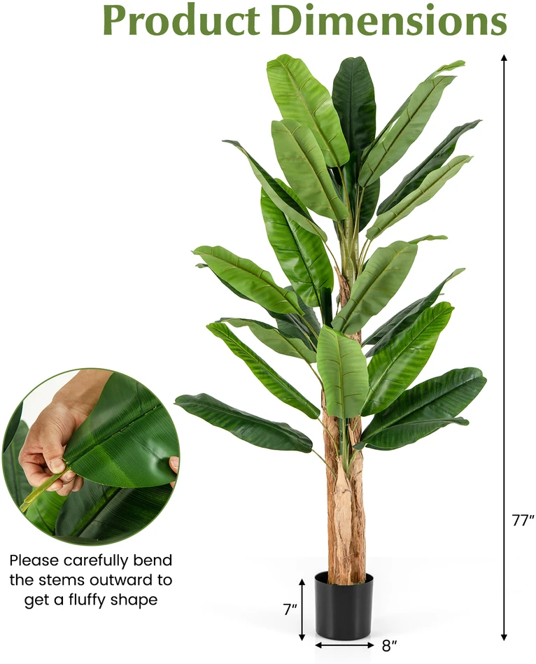 Dirbtinis bananmedis 195.6 cm