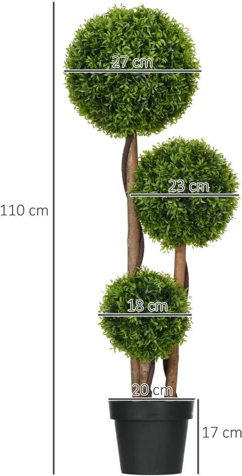Dirbtinis buksmedis 110 cm