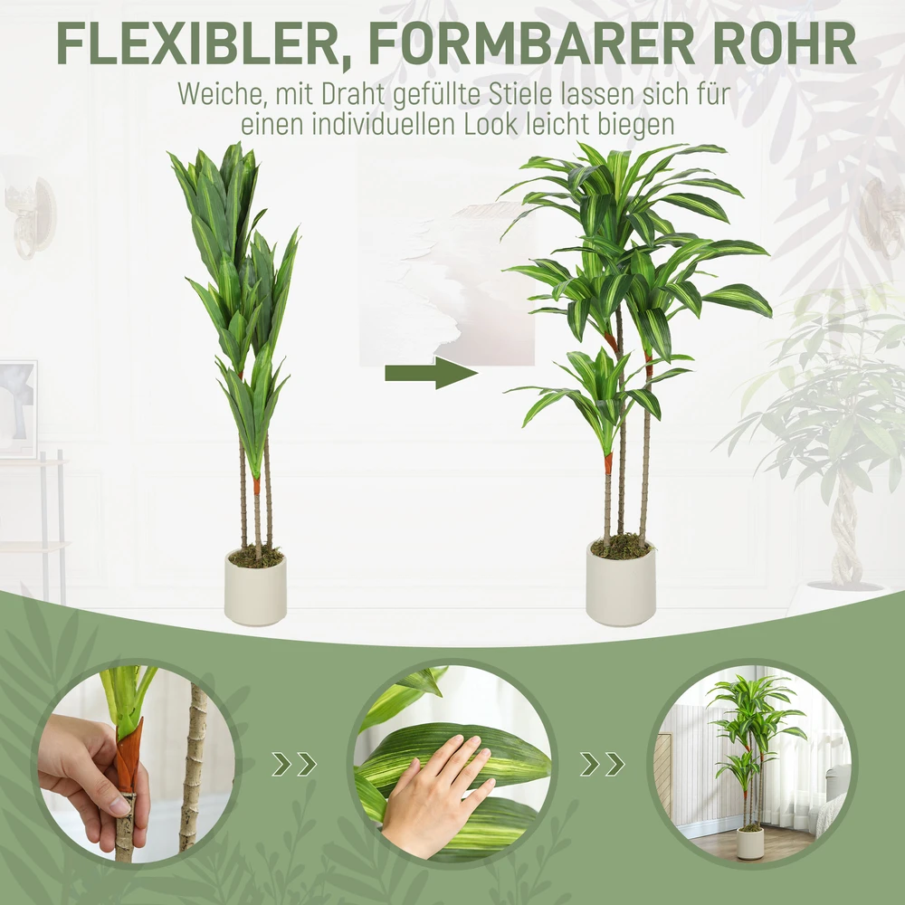Dirbtinis dracena medis 120 cm