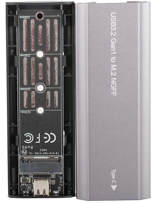 Disko adapterio dėklas M.2 SATA NGFF USB 3.1