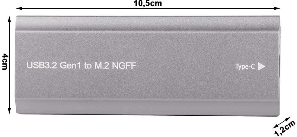 Disko adapterio dėklas M.2 SATA NGFF USB 3.1