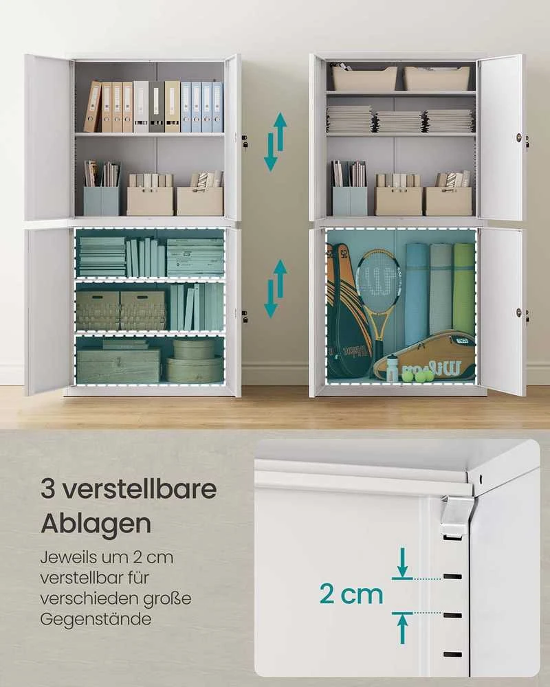 Songmics Dokumentų spinta 40 x 80 x 180 cm