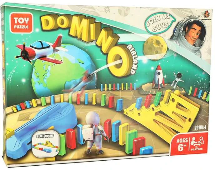 Roger Mokomasis žaidimas domino lėktuvas su paleidimo įrenginiu