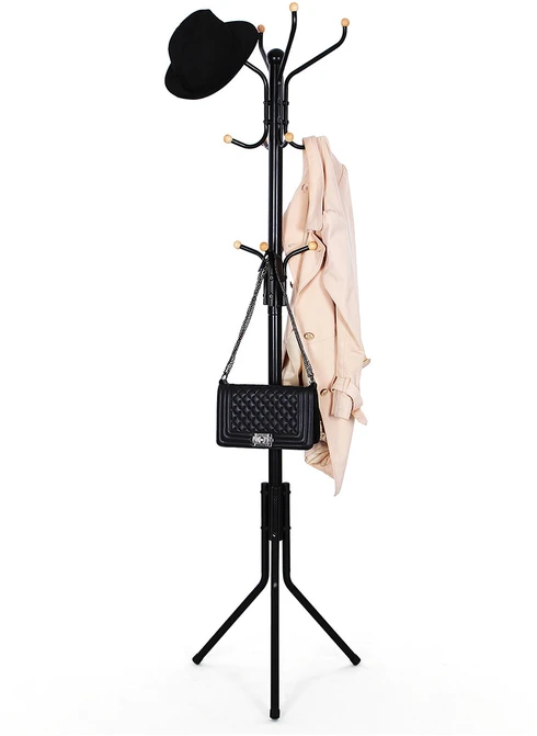 Songmics Juodo metalo skrybėlių stovas