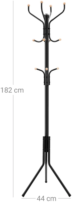 Songmics Juodo metalo skrybėlių stovas