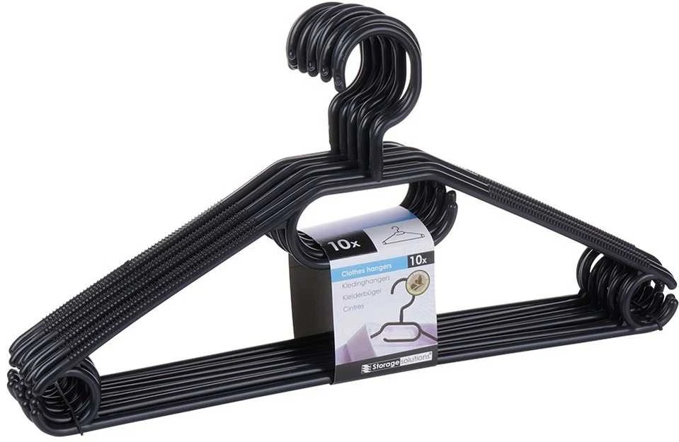Affek Design Storage Solutions Drabužių pakabos 10 vnt. juodos sukamos