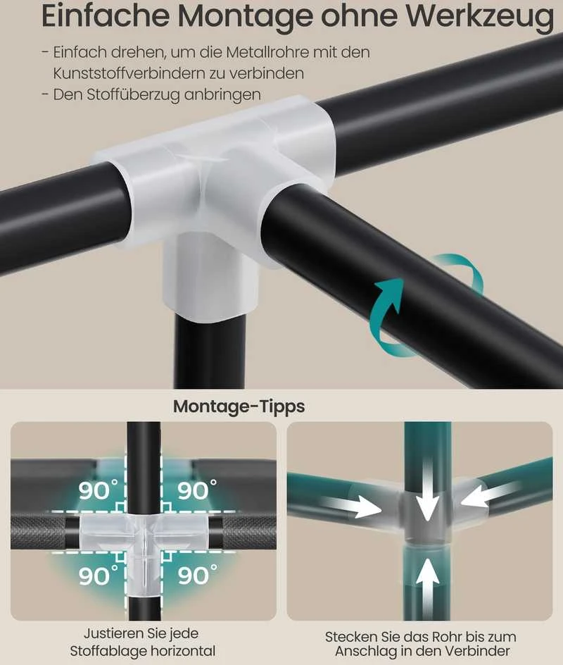 Songmics Drabužių spinta juoda