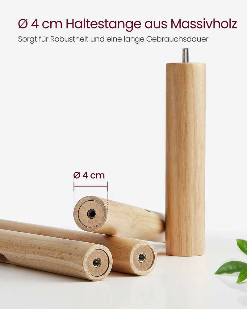 Songmics Vasagle Drabužių stovas 8 kabliukai striukėms Debesų balta