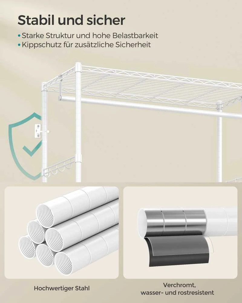 Songmics Drabužių stovas 40 x 90 x 180 cm
