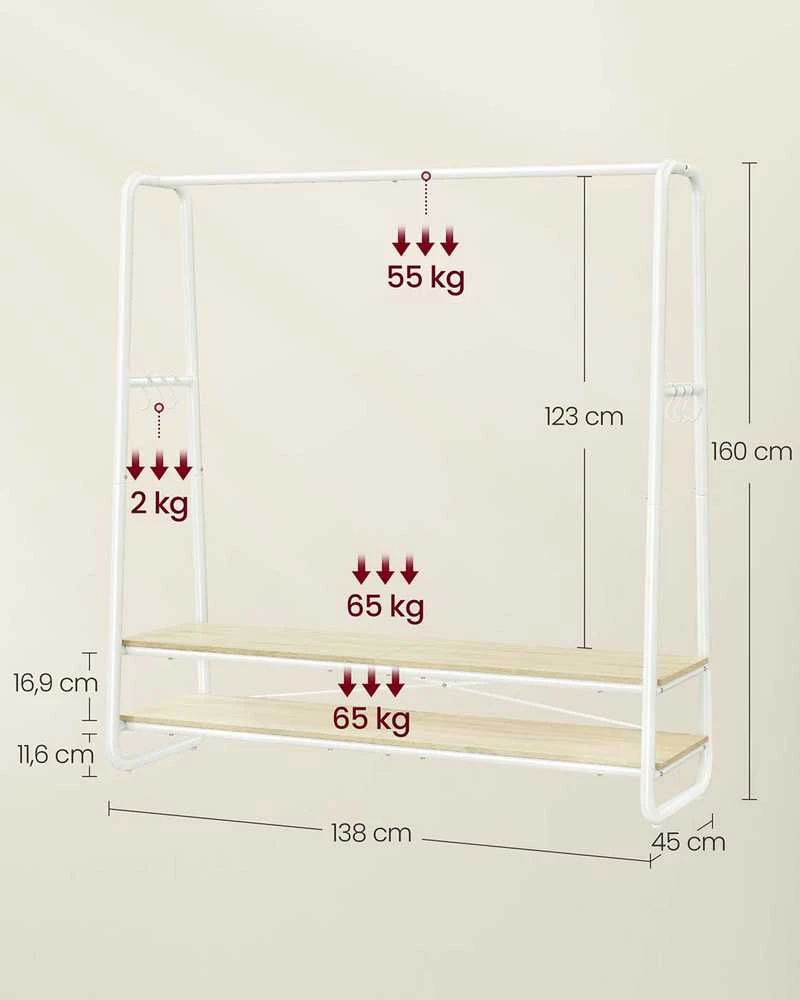 Lova Songmics Drabužių stovas 45 × 138 × 160 cm