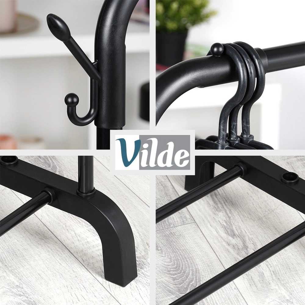 Vilde Drabužių Stovas Metalinis Juodas 110x45x152 cm - Garderobas - Kabo Stovas