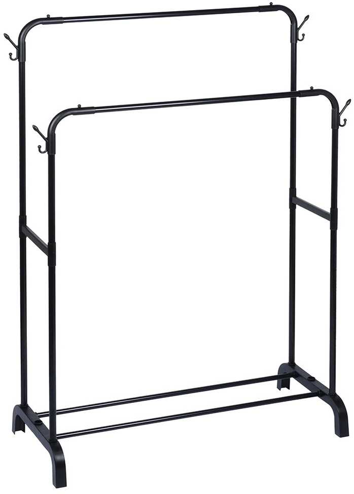 Vilde Drabužių Stovas Metalinis Juodas 110x45x152 cm - Garderobas - Kabo Stovas