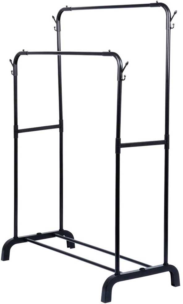 Vilde Drabužių Stovas Metalinis Juodas 110x45x152 cm - Garderobas - Kabo Stovas