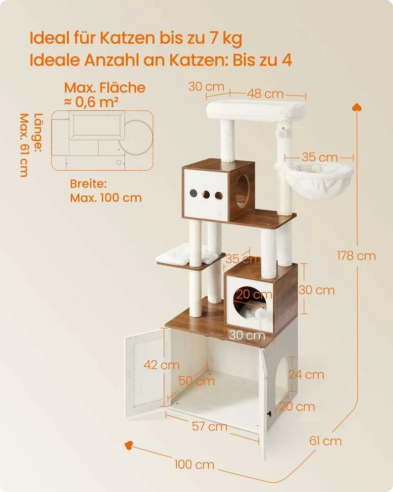 Songmics Kačių draskyklė 178 cm