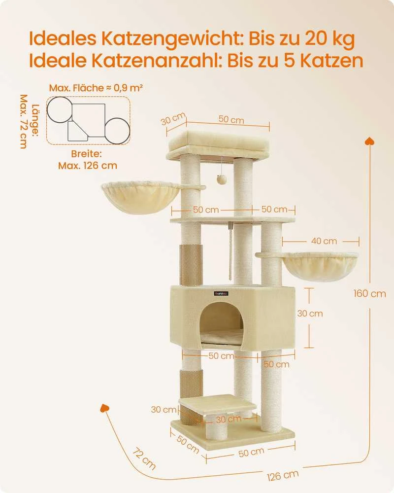 Songmics Kačių draskyklė 160 cm