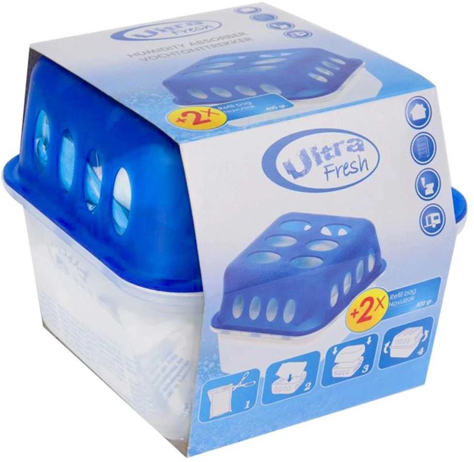 Sausintuvas Ultra Fresh Drėgmės surinkiklis su papildymais 2x 400g 750 ml