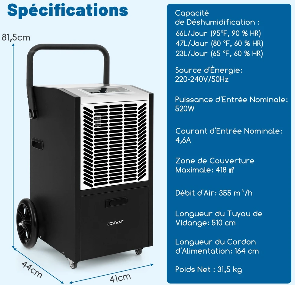 Sausintuvas Drėgmės surinktuvas 66 l/parą