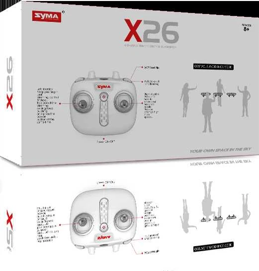 Syma X26 kliūčių vengimo RC dronas 2.4Ghz be galvos