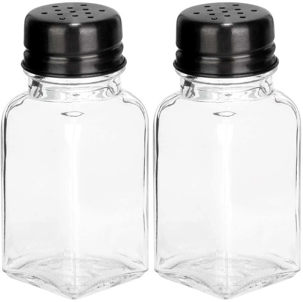 Druskos ir pipirų indelių rinkinys Vilde, 80 ml, stikliniai