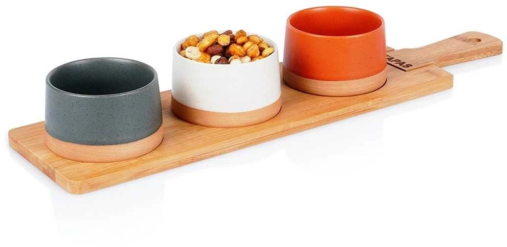 Excellent Houseware Keraminiai užkandžių dubenys 9,5 cm 4 vnt.