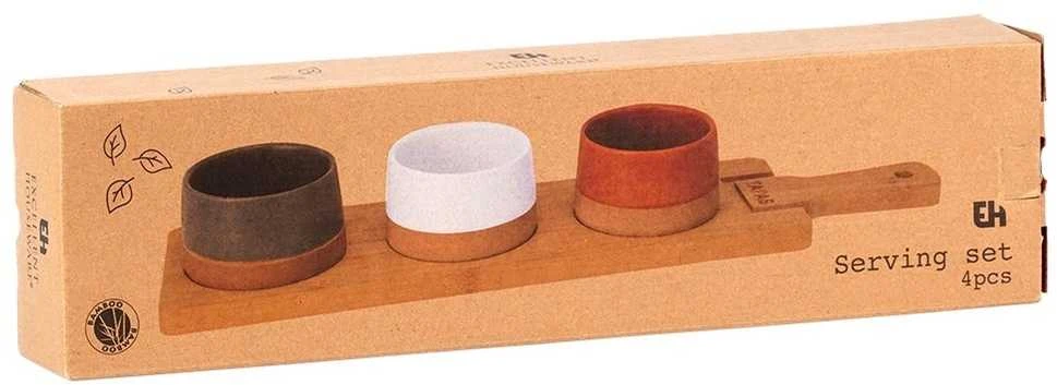 Excellent Houseware Keraminiai užkandžių dubenys 9,5 cm 4 vnt.