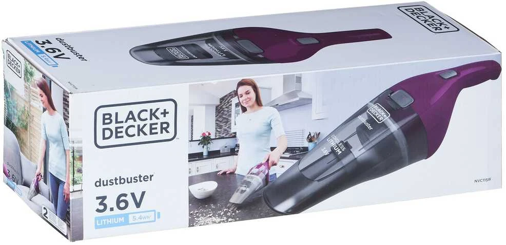 Black & Decker Juodas & Decker Dulkių Siurblys - Juodas & Decker NVC115W, Pilkas, Violetinis