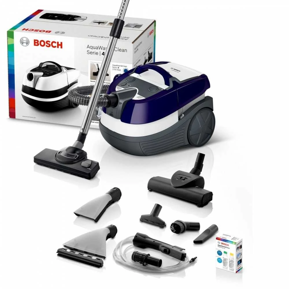 Sauso ir šlapio valymo dulkių siurblys Bosch AquaWash&Clean BWD41740, Violetinis