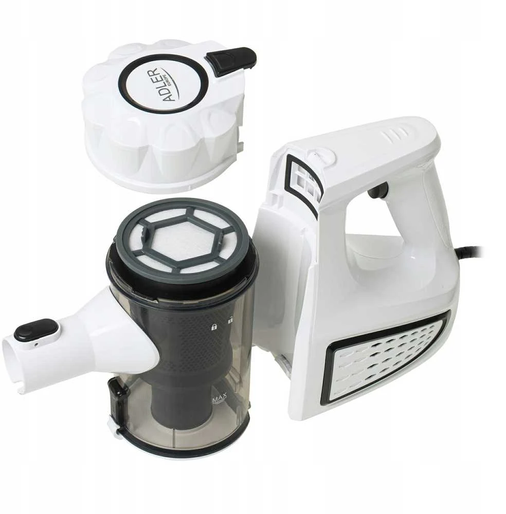 Adler dulkių siurblys | AD 7036 | Virvelinis veikiantis | Rankinis | 800 W | 220-240 V | Veikimo spindulys 6 m | Baltas | Garantija 24 mėn.