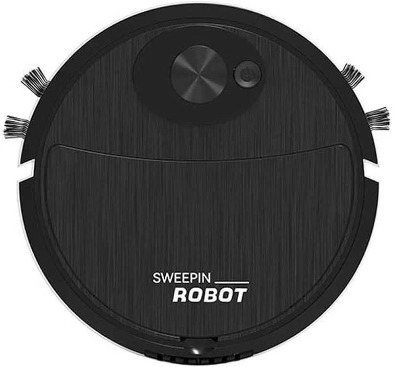 Dulkių siurblys-šluota robotas su dvejomis šluotelėmis, 17.5 cm, juodas