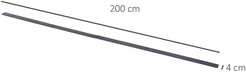 HOMCOM stumdomųjų durų furnitūros komplektas 200 cm su bėgiais, ratukais, apsaugos nuo iššokimo įtaisais, durų stabdikliais, grindų kreipiančiąja, stumdomųjų durų sistema iš anglinio plieno, ruda