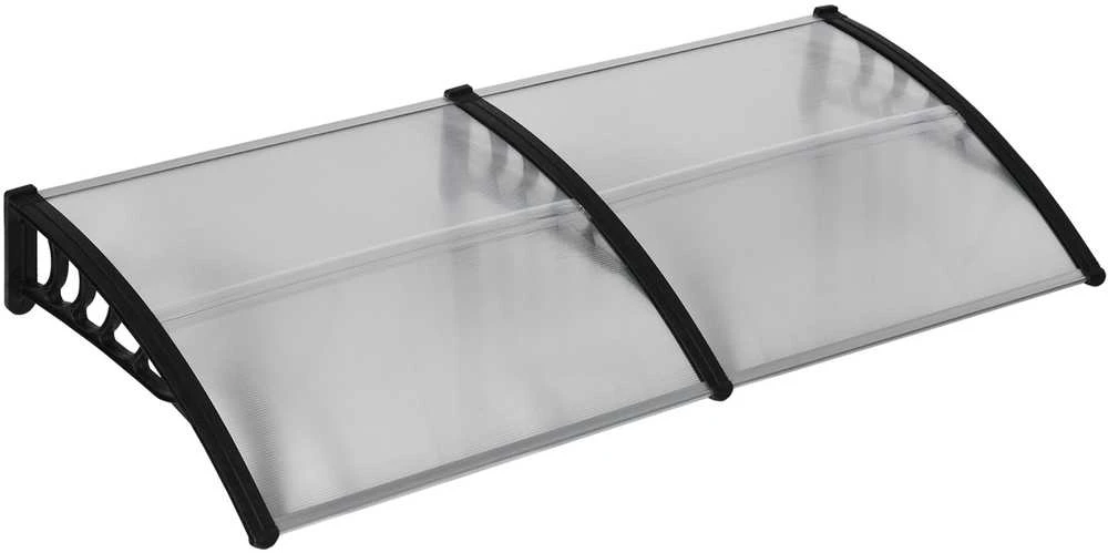 Outsunny stogelis durims 200 x 96 x 27 cm, apsauga nuo UV spindulių, lietaus ir saulės, aliuminis, juodas | Aosom