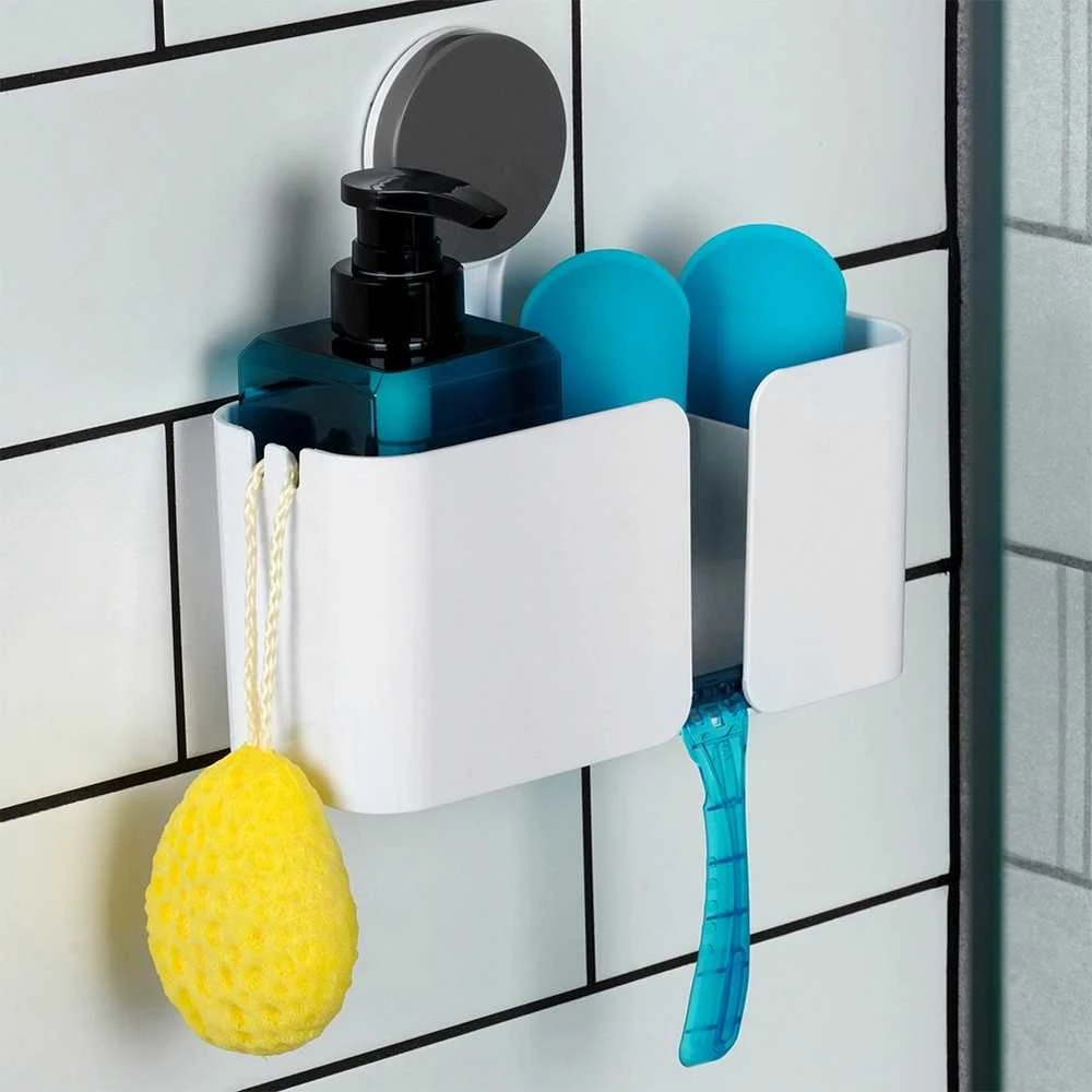 Bathroom Solutions Dušo Lentynė 21x9x19 cm - Baltos Plastiko Lentynėlės