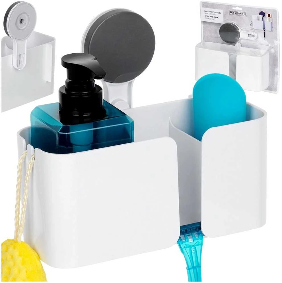 Bathroom Solutions Dušo Lentynė 21x9x19 cm - Baltos Plastiko Lentynėlės