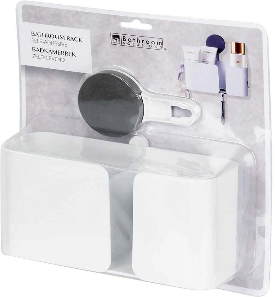 Bathroom Solutions Dušo Lentynė 21x9x19 cm - Baltos Plastiko Lentynėlės