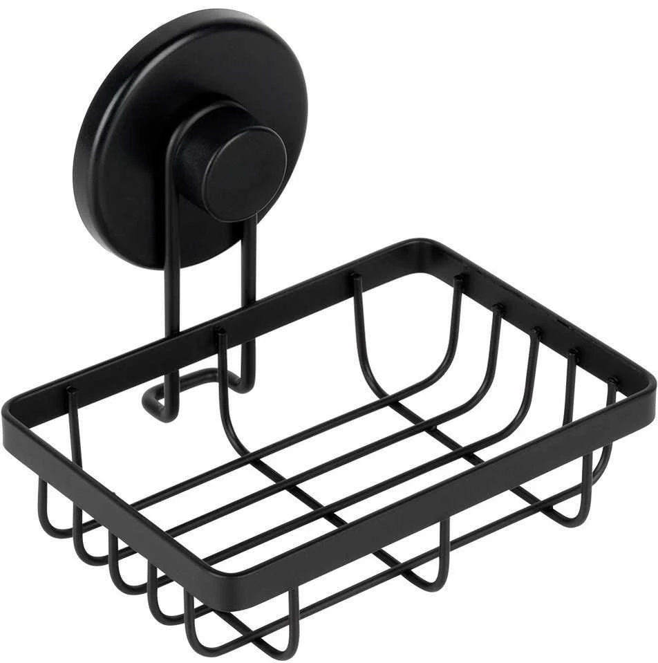 Bathroom Solutions Dušo lentyna juodo metalo su siurbtuku 13,5x10,5x11,5 cm