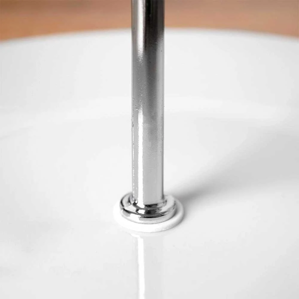 Excellent Houseware Porcelianinė serviravimo lėkštė 2 aukštų 21 cm