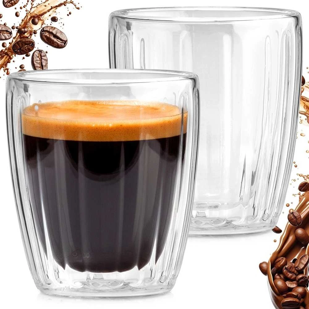Excellent Electrics Termo stiklinės espresso kavai 120 ml 2 vnt - Modernus dizainas
