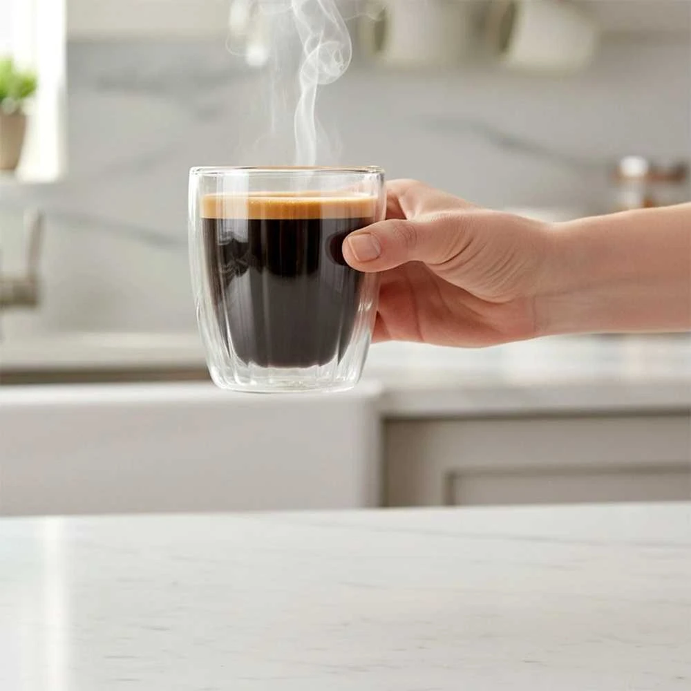 Excellent Electrics Termo stiklinės espresso kavai 120 ml 2 vnt - Modernus dizainas
