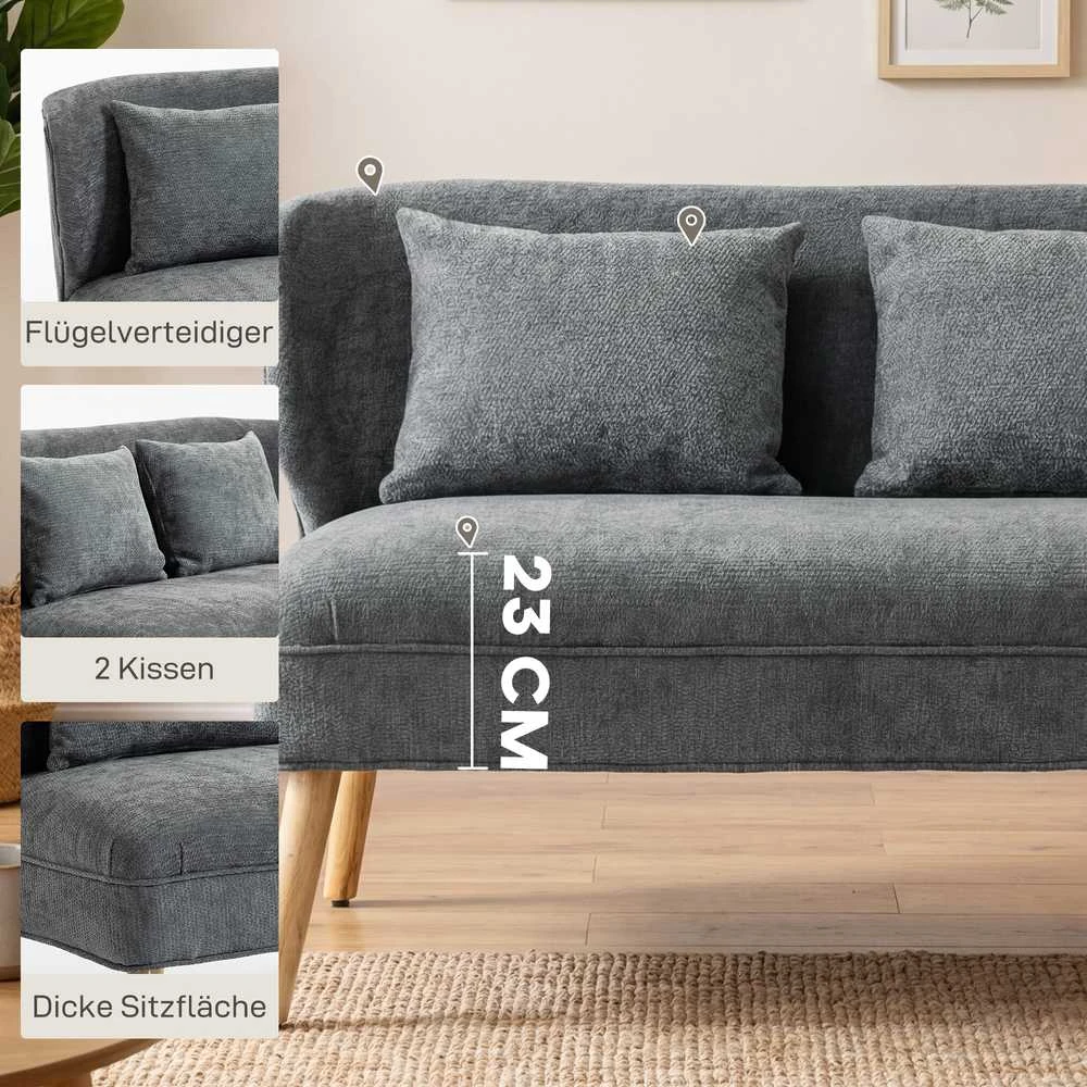Dvievietė sofa 117 × 65 × 78,5 cm