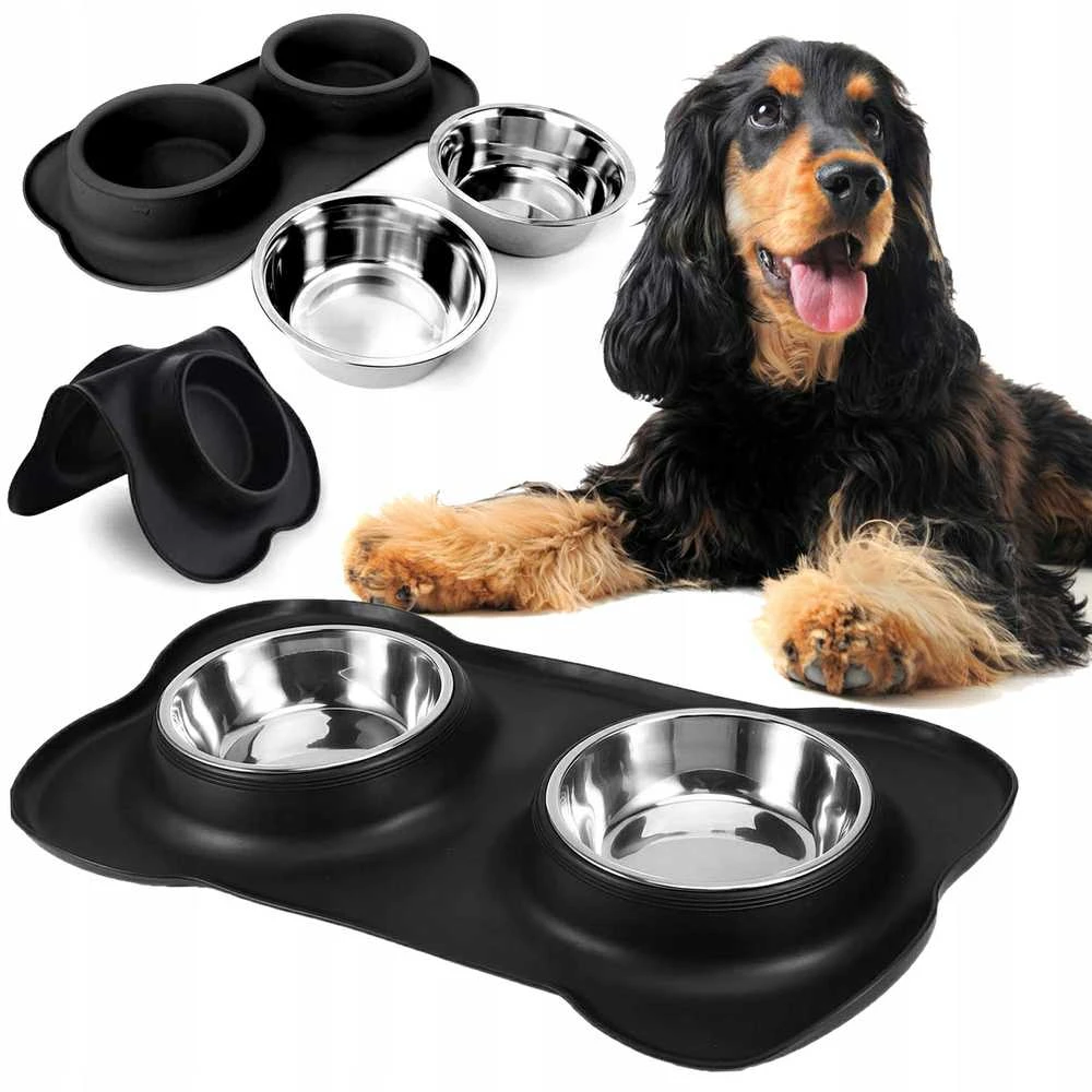 Dvigubas dubenėlis augintiniams, 2 x 350ml Purlov