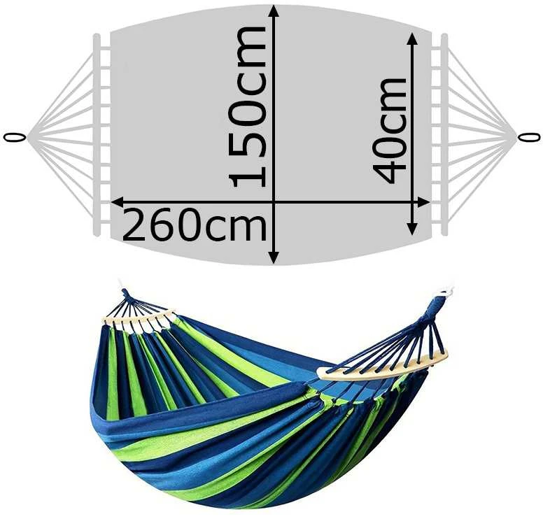 Verk Group Dvivietis hamakas | su pagalve | XXL 200kg | 260X150 cm (VRK0661)