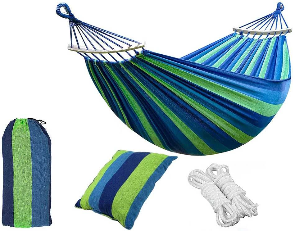 Verk Group Dvivietis hamakas | su pagalve | XXL 200kg | 260X150 cm (VRK0661)
